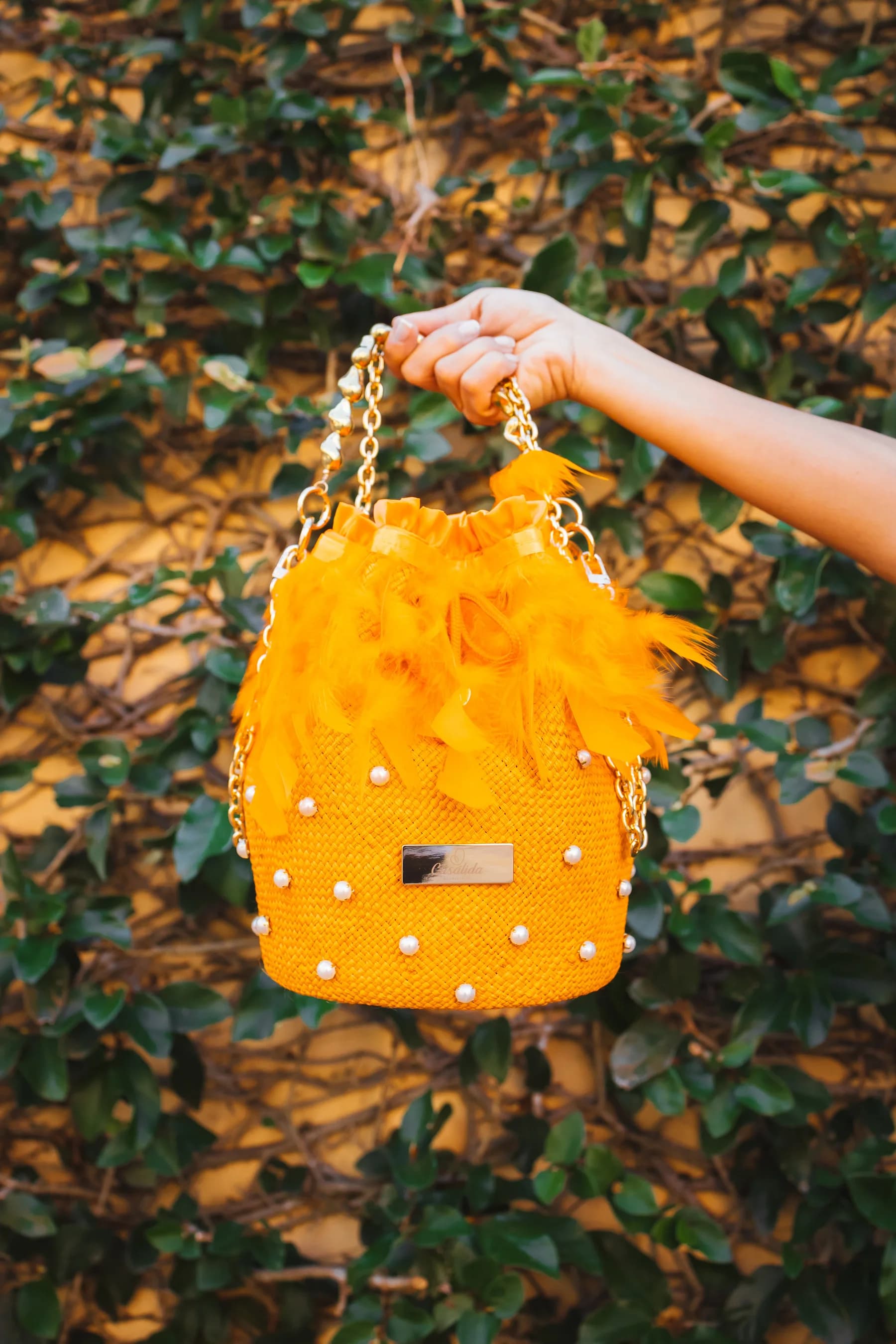 Ella Blue Straw Bag — view 4