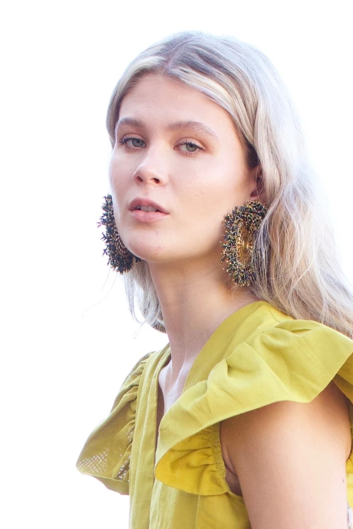 Sole Green Earrings — view 2